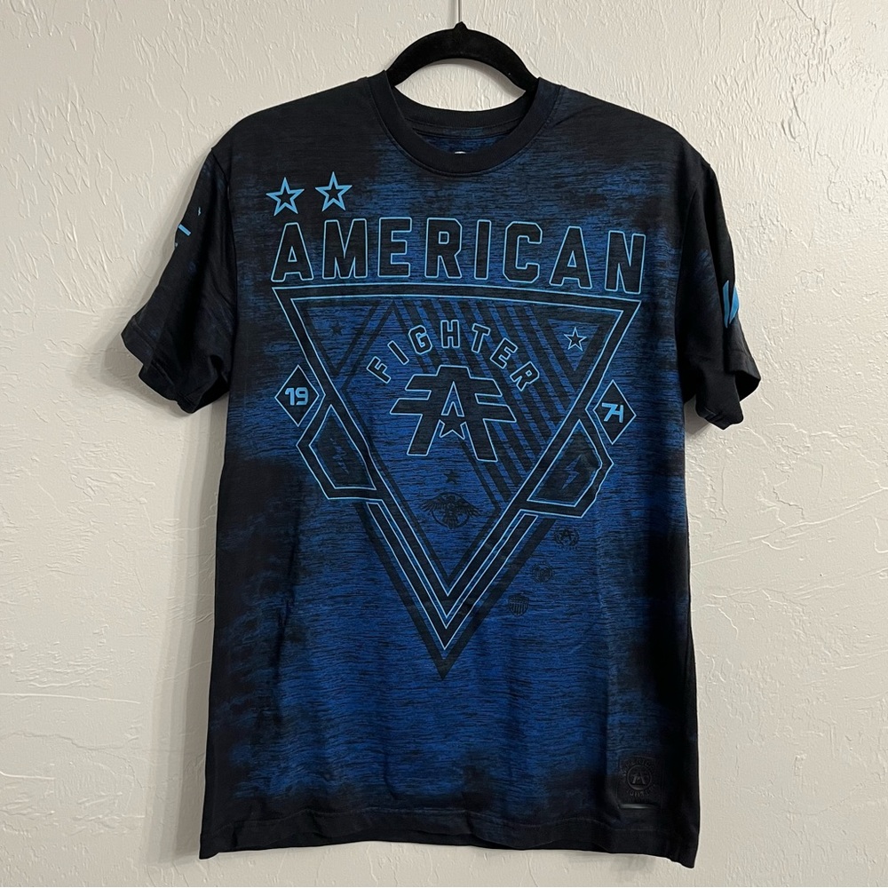 American Fighter Blue Blue T-Shirt Size Large